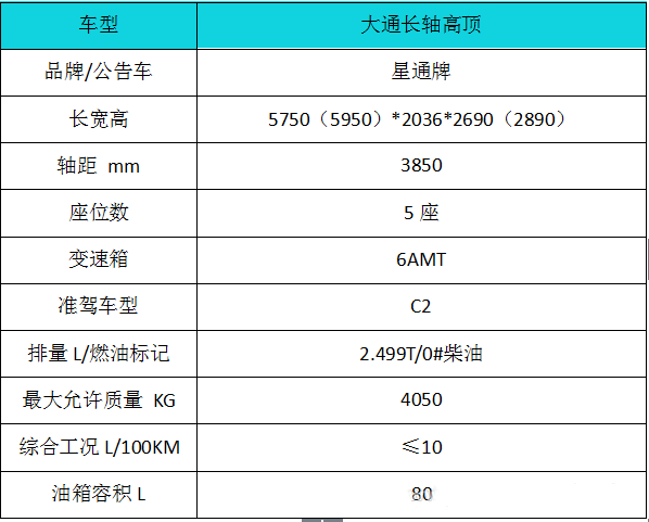 星通V80B型房车